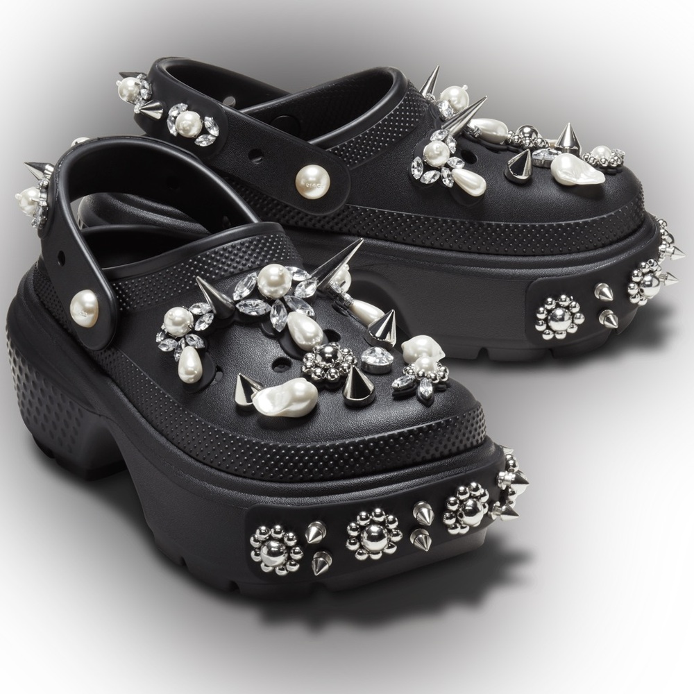 Simone Rocha x Crocs Black Stomp Clog
